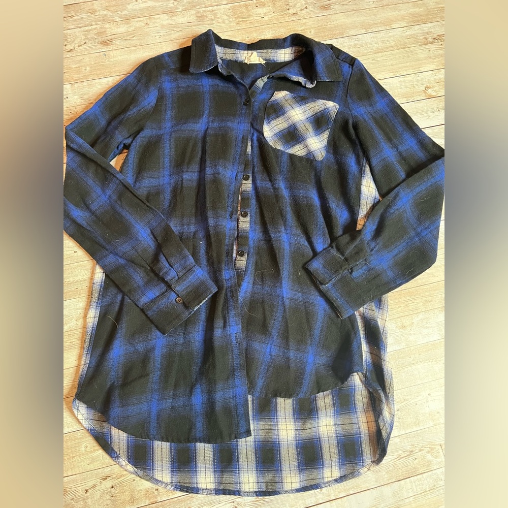 💚Hem & Thread plaid shirt